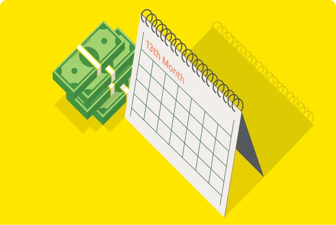 A calendar with money and a pen on it, representing financial planning and scheduling.