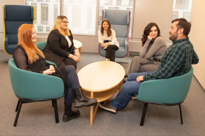 Raiffeisen Tech Kosovo Building colleagues all together in an office environment